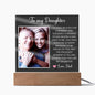 Personalized Letter to my daughter from Dad Acrylic Plaque Going away Keepsake LED Light Sign Gift for daughter Customized Gift from Mom