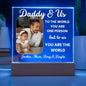 Personalized Daddy and Us Acrylic plaque, LED Photo Frame, Father's Day Gift for Dad
