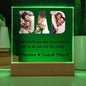 Personalized DAD Acrylic Plaque, Photo frame LED Light