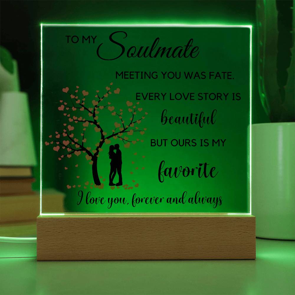 To My Soulmate -Meeting you was fate- Acrylic Plaque