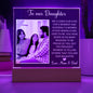 Personalized Letter to my daughter from Mom Acrylic Plaque Going away Keepsake LED Light Sign Gift for daughter Customized Gift from Dad