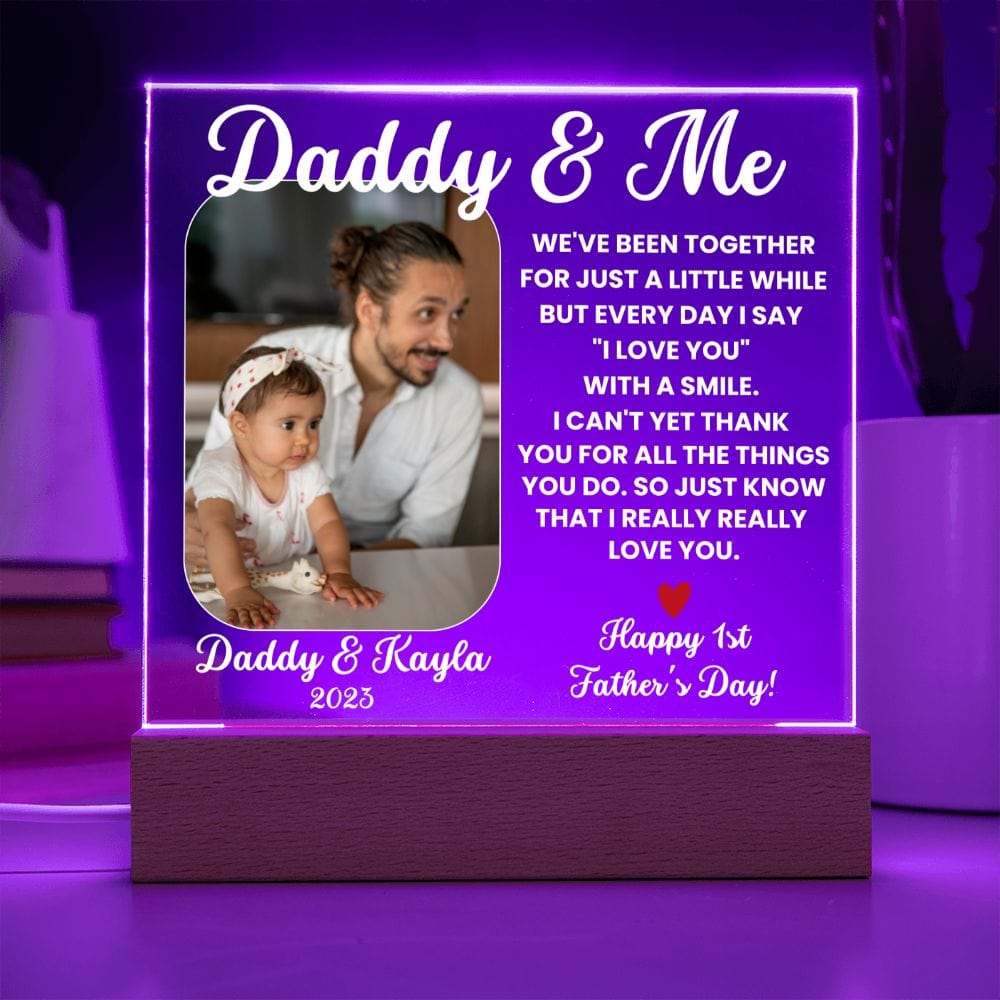 Personalized Daddy & me First Father's Day Acrylic Plaque
