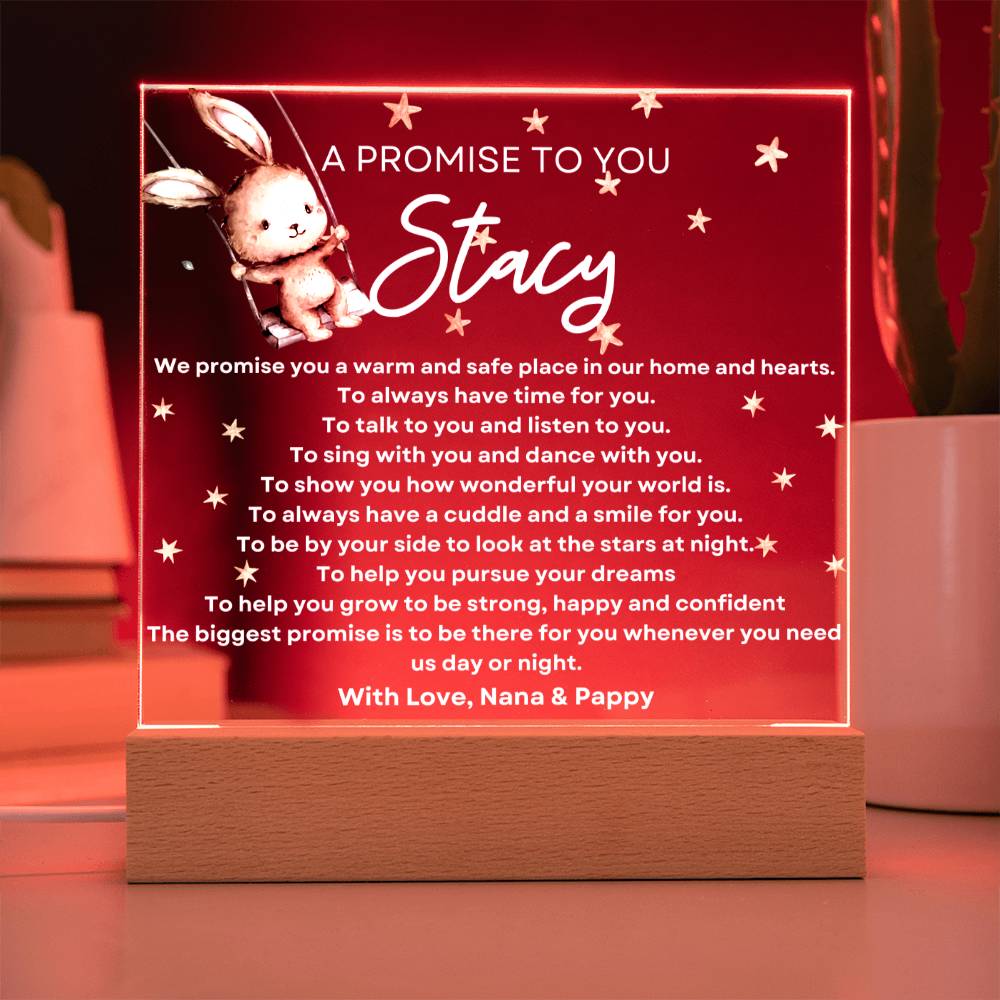 Personalised Children's A Promise To You Acrylic Plaque Baptism Gift, Gift for Godchild, Grandchild, Gift for Niece Nephew
