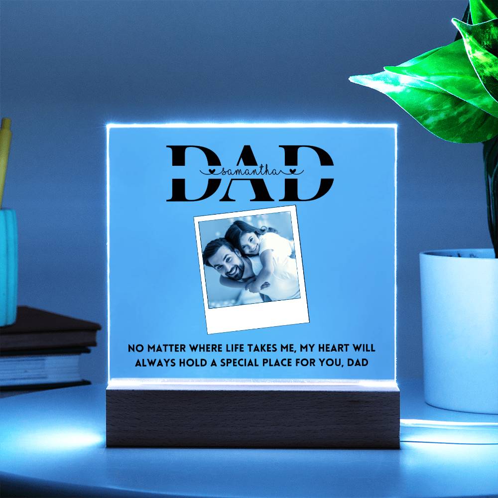 Personalized Dad Father's Day Gift Photo Acrylic Plaque