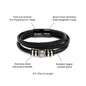 Leather Bracelet for Men Engraved Gift for Son Birthday, Graduation, Christmas