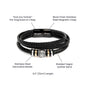 Bible Verse Men's Vegan Leather bracelet, Confirmation Gift, Baptism Christening gift for him