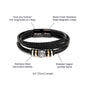 Personalized Im Sorry gifts for Him, Vegan Braided Leather Bracelet Custom, Apology Gift for him,