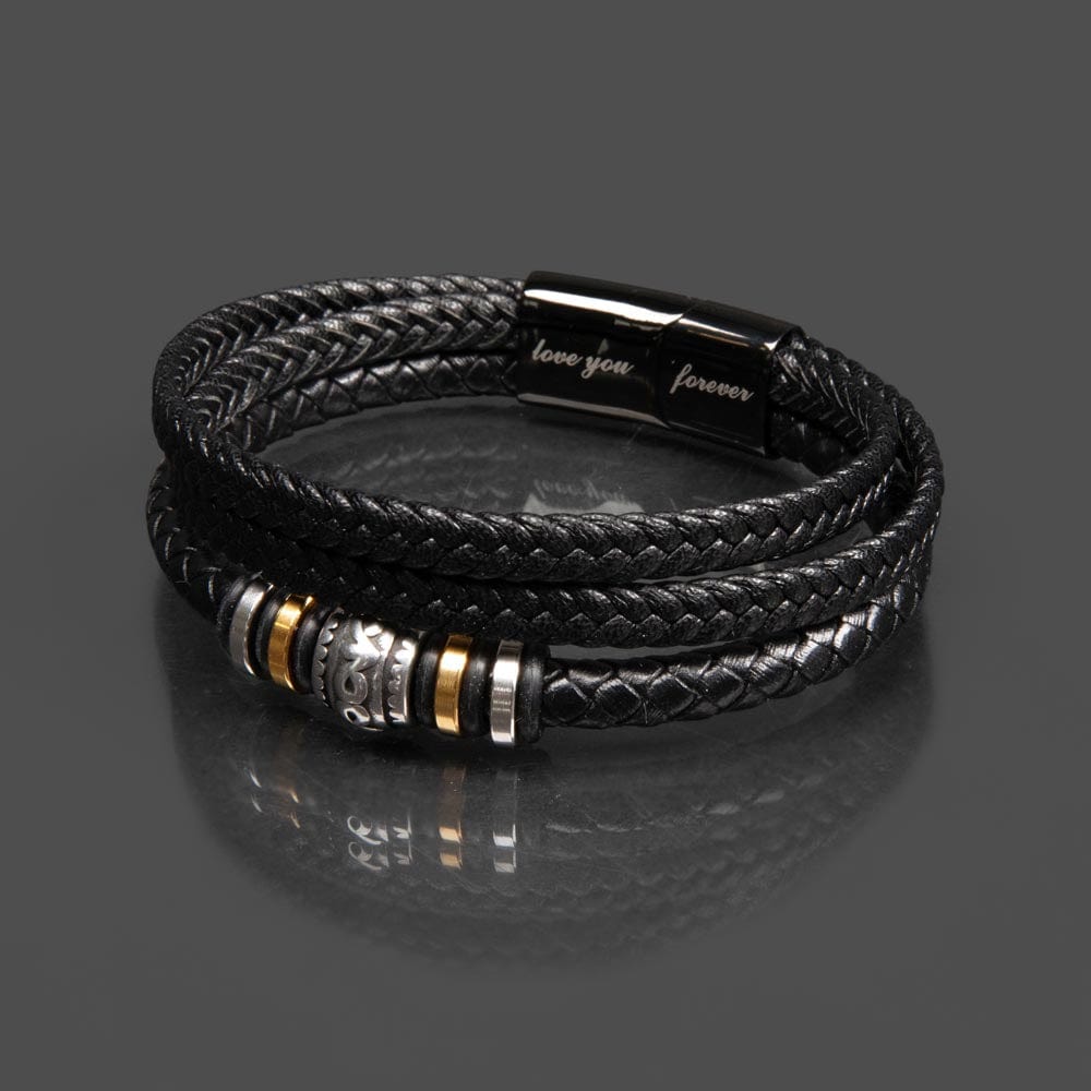 Father of the Groom Gift from Groom, Vegan Leather Bracelet for Dad, Best Dad Ever