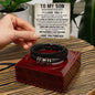 Leather Bracelet for Men Engraved Gift for Son Birthday, Graduation, Christmas