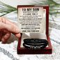 Leather Bracelet for Men Engraved Gift for Son Birthday, Graduation, Christmas