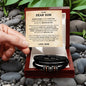 Gift for Son from Mom Vegan Leather Bracelet, Gift Ideas for Son, Gift for Adult Son Christmas, Graduation Gift