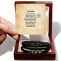 Bible Verse Men's Vegan Leather bracelet, Confirmation Gift, Baptism Christening gift for him