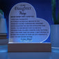 A letter to my daughter from Dad or Mom Acrylic Plaque