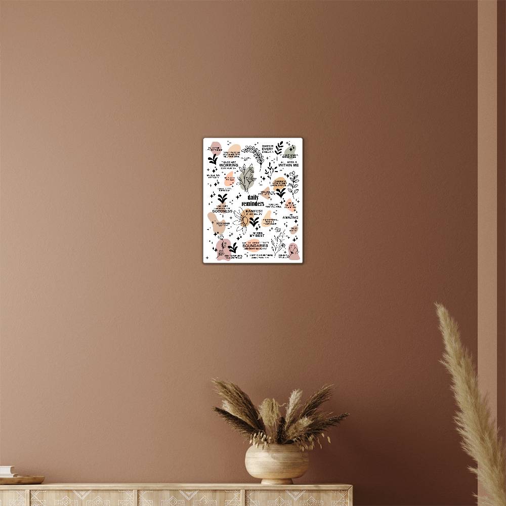 Daily Affirmations Metal Art Print