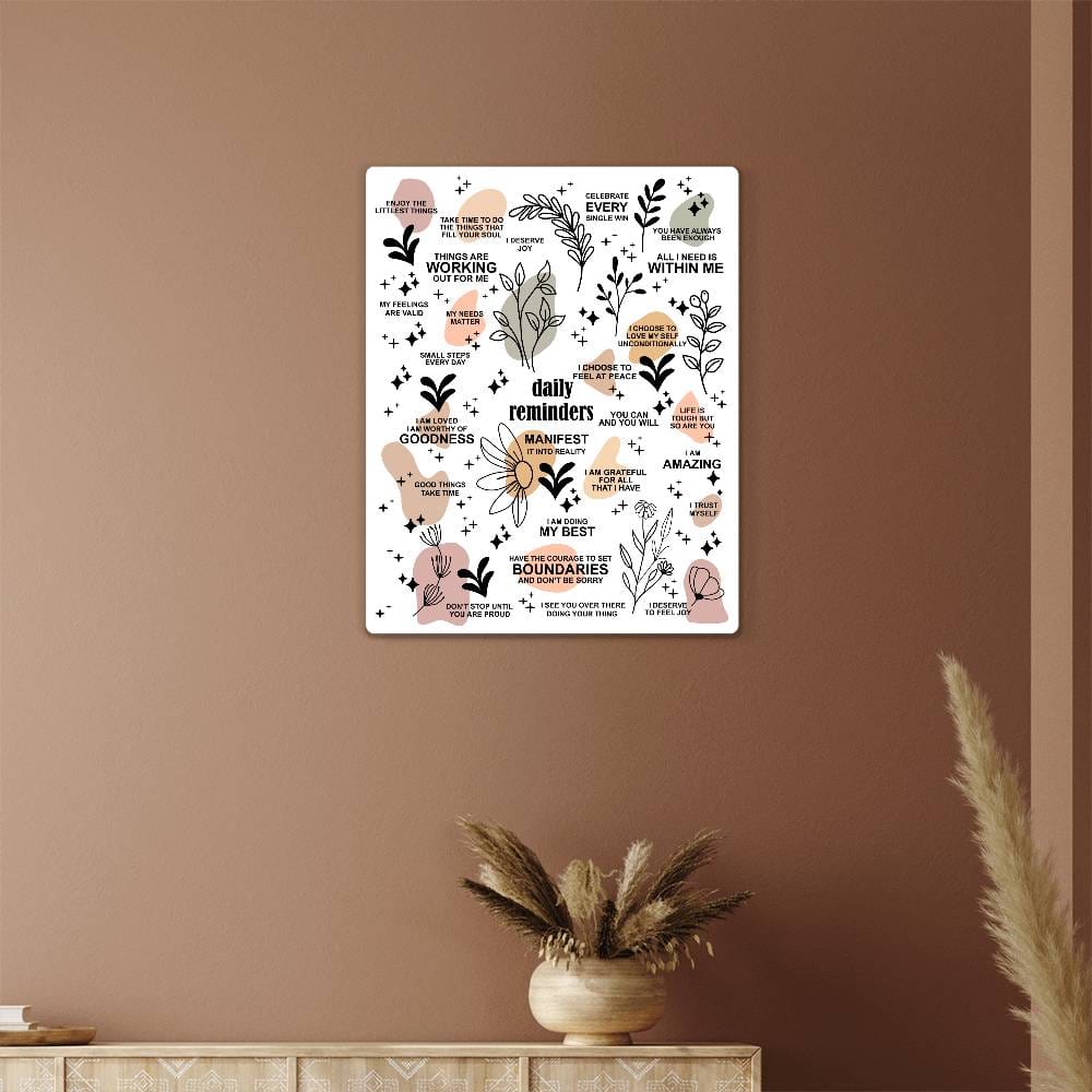 Daily Affirmations Metal Art Print