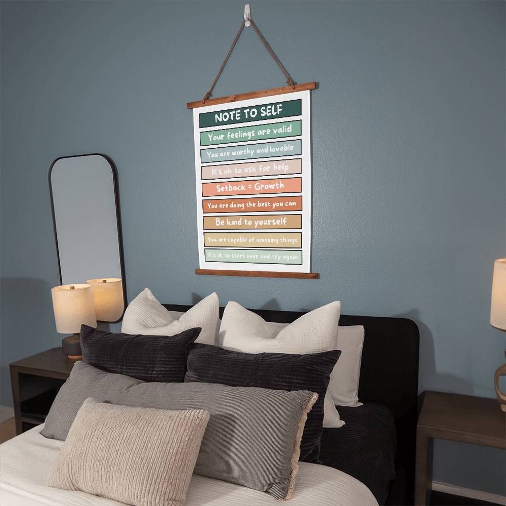 Mental Health Reminders Wall Art Decor Positive Psychology Affirmations Wall Decor