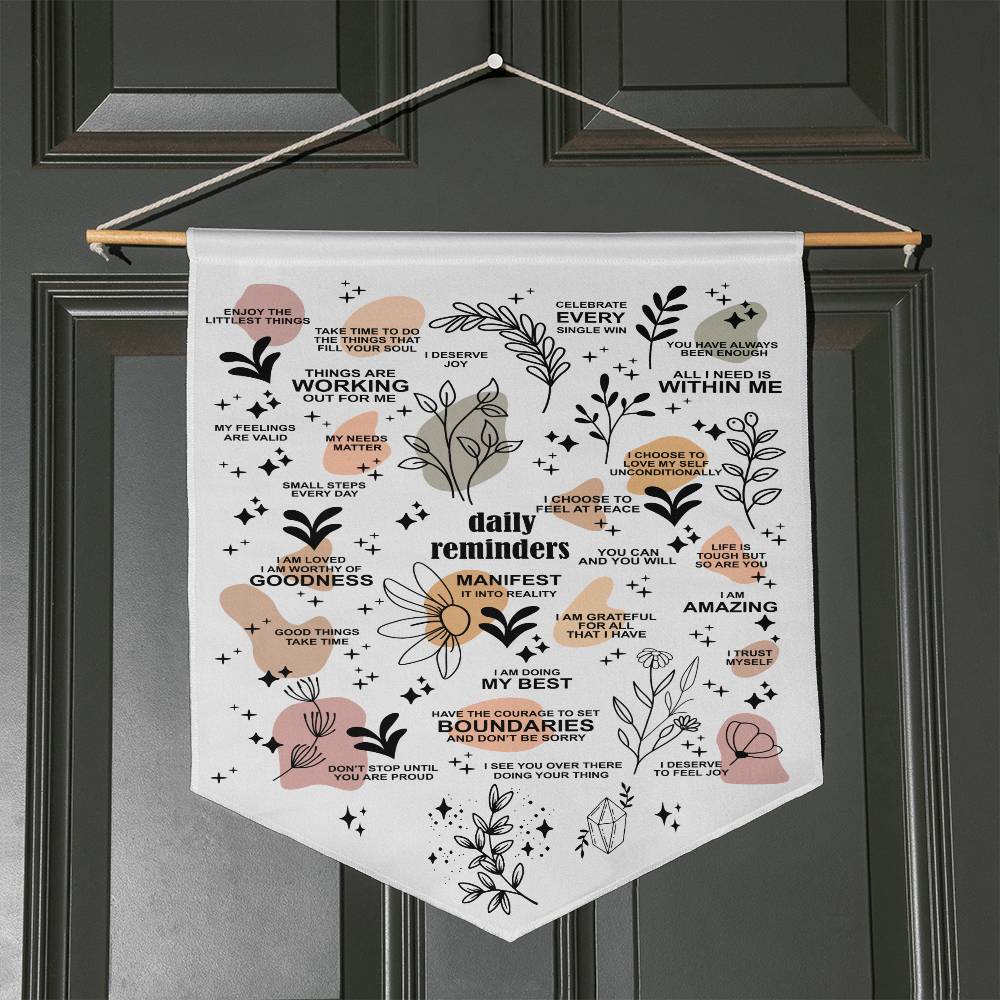 Daily Reminder Wall Art Daily Affirmations Pennant Positive Affirmations-1