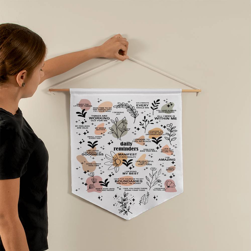 Daily Reminder Wall Art Daily Affirmations Pennant Positive Affirmations-1