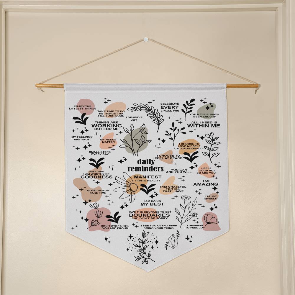 Daily Reminder Wall Art Daily Affirmations Pennant Positive Affirmations-1