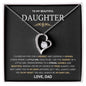 To my Daughter Forever Love Necklace, Birthday Gift from Dad, Graduation Gift for Daughter Gold