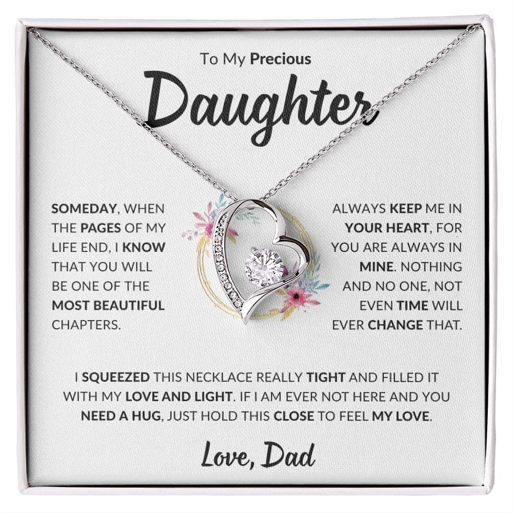 18th birthday gift for Daughter, Forever Love Neckalace, Gift for Daughter 21st birthday, Wedding Day Gift for Daughter From Dad