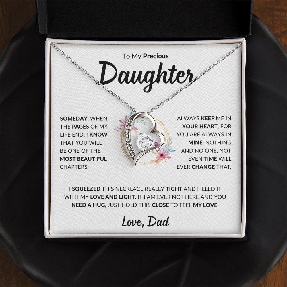 18th birthday gift for Daughter, Forever Love Neckalace, Gift for Daughter 21st birthday, Wedding Day Gift for Daughter From Dad
