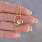 To my Daughter Forever Love Necklace, Birthday Gift from Dad, Graduation Gift for Daughter Gold
