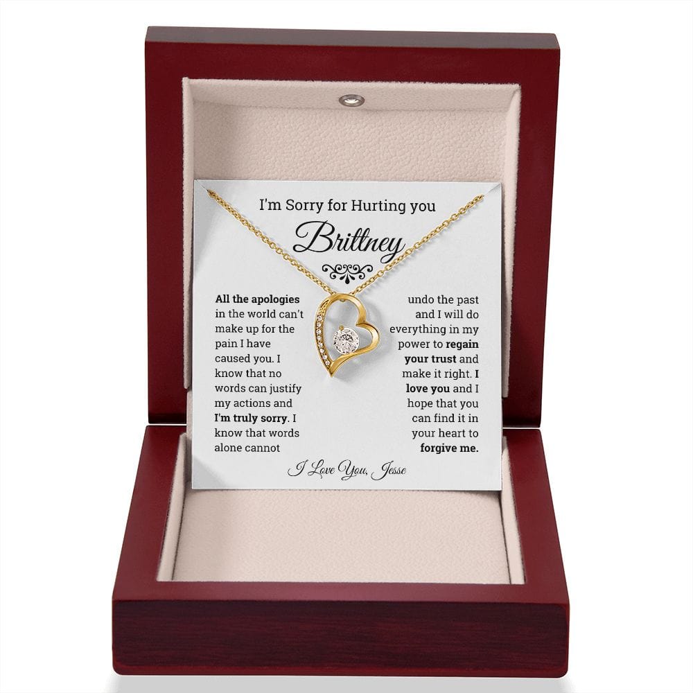 I'm Sorry Gift Forever Love Necklace, Apology Gift for her