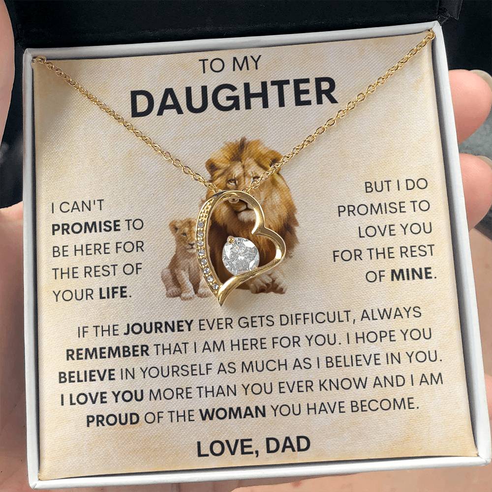 18th birthday gift for Daughter, Forever Love Necklace, Gift for Daughter 21st birthday, Wedding Day Gift for Daughter From Dad