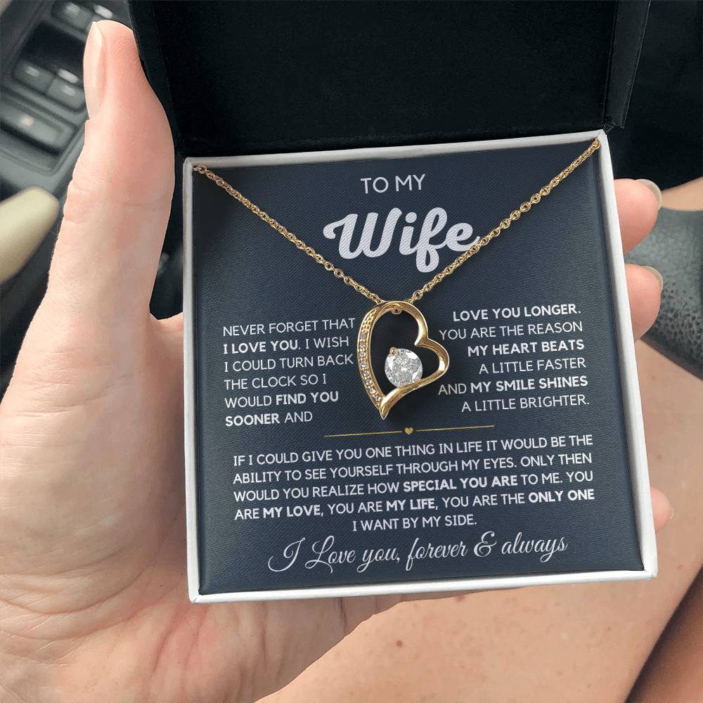 To my wife - You are the only one - Forever Love Necklace