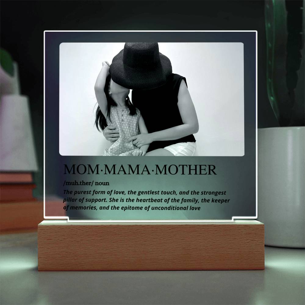 Mother Definition Acrylic Plaque Mothers Day gift Birthday gift for Mom Personalized Photo
