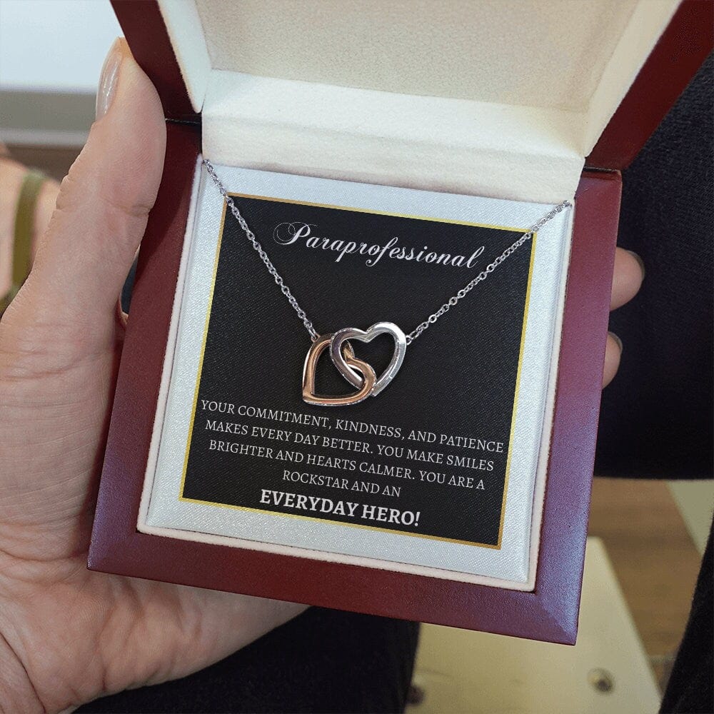 Paraprofessional Day Thank you necklace, Personalized Teacher aide gift, End of Year, Last day of school Special Ed Teacher appreciation