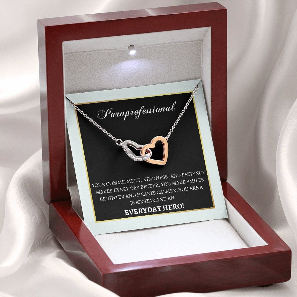 Paraprofessional Day Thank you necklace, Personalized Teacher aide gift, End of Year, Last day of school Special Ed Teacher appreciation