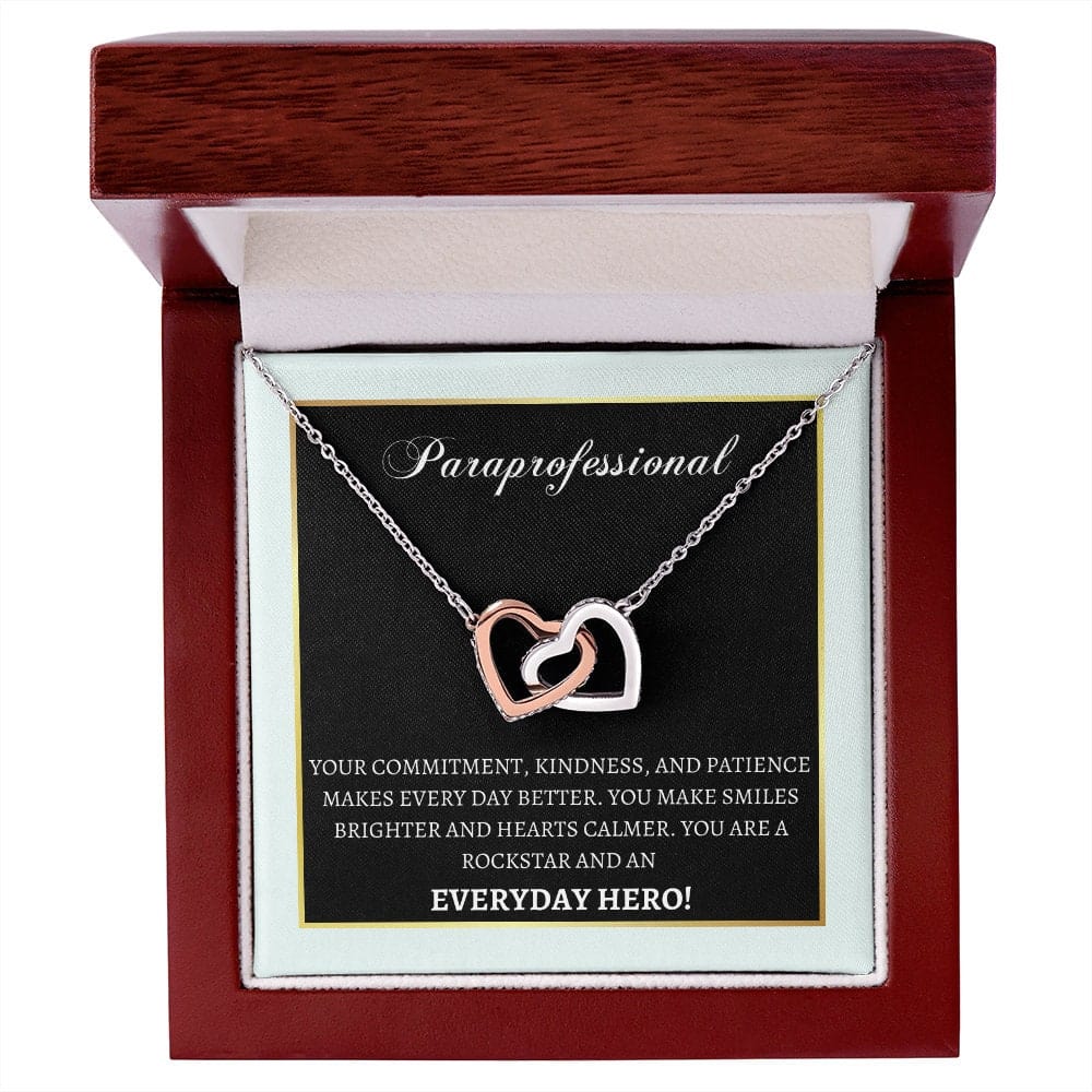Paraprofessional Day Thank you necklace, Personalized Teacher aide gift, End of Year, Last day of school Special Ed Teacher appreciation