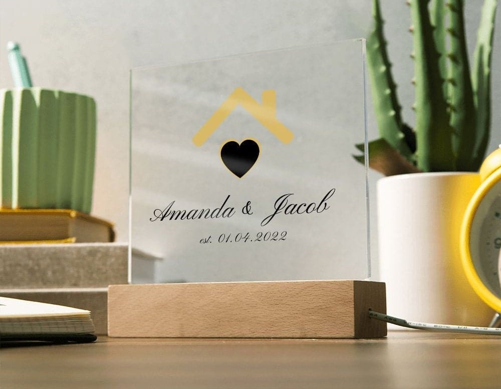 Home Sweet Home New Home Acrylic Plaque,Closing gift for buyers,Personalized Real estate closing gift for clients,Perfect closing gifts