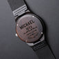 Birthday Gift Engraved Wood Watch Gift for Boyfriend, Brother, Dad, Stepdad, Personalized Name Watch, Sentimental Customized Birthday Gift