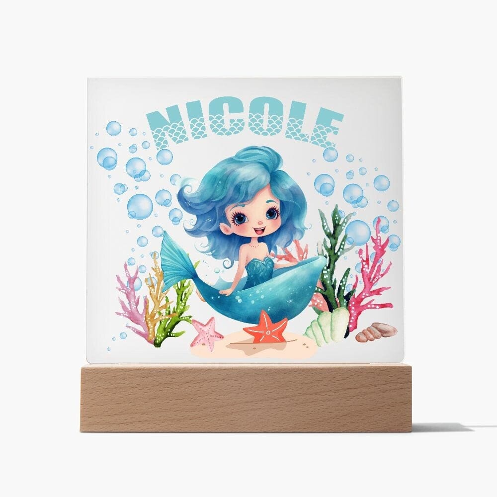 Mermaid Nightlights for kids, Personalization Night Light, Nursery Decor, Kids Room Decor, Personalized Gift, Nursery Theme, Baby Room Decor
