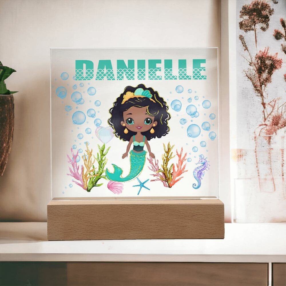 Mermaid LED Nightlight for kids, Personalized Nursery night light, Custom Night light, Kids Room Lamp, Nursery Nightlight Baby