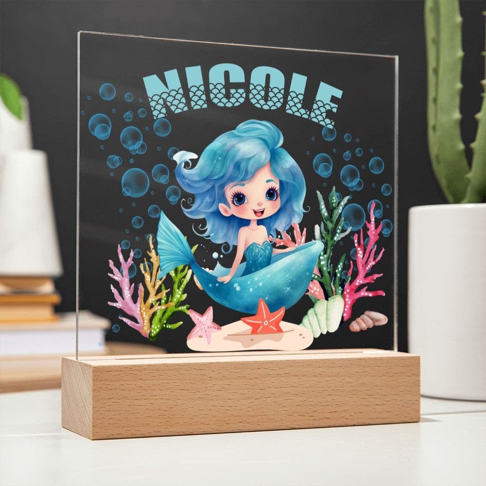 Mermaid Nightlights for kids, Personalization Night Light, Nursery Decor, Kids Room Decor, Personalized Gift, Nursery Theme, Baby Room Decor