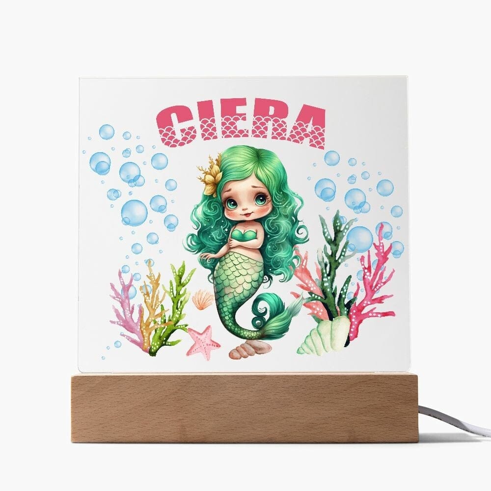 Mermaid Personalized Night Light Nursery Decor,Сustom Name Night Light,Mermaid Ocean night light Children's night light Baby LED nightlight