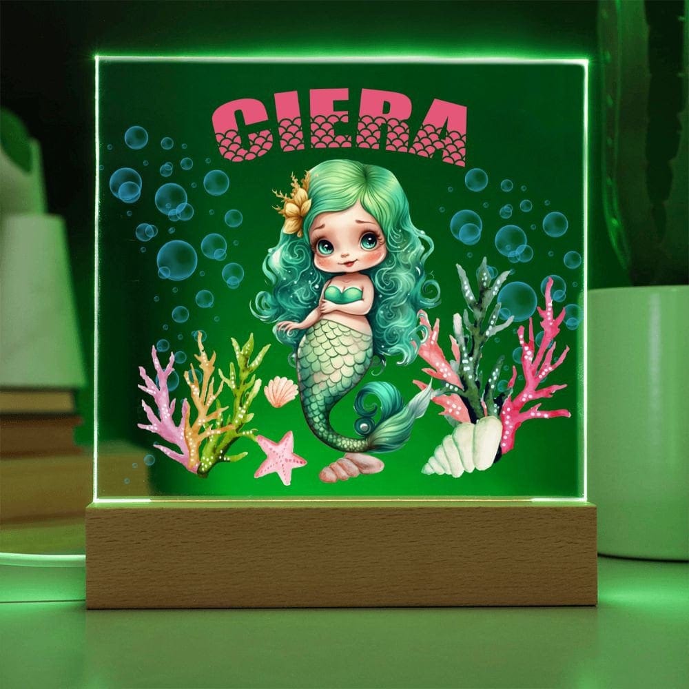 Mermaid Personalized Night Light Nursery Decor,Сustom Name Night Light,Mermaid Ocean night light Children's night light Baby LED nightlight
