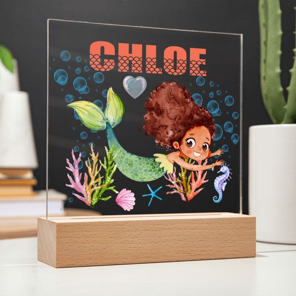 Mermaid Nightlight for kids Room Decor, Personalized Night light, Custom Name night light, Children's night light Baby name sign lamp gift