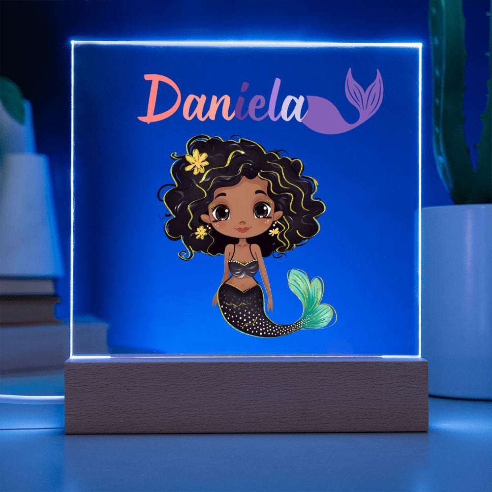 Personalized Mermaid Night light, Mermaid decor, personalized name sign,script name,mermaid room,mermaid gift,mermaid nursery decor, LED
