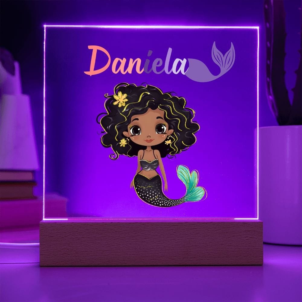 Personalized Mermaid Night light, Mermaid decor, personalized name sign,script name,mermaid room,mermaid gift,mermaid nursery decor, LED