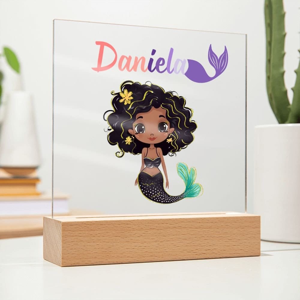 Personalized Mermaid Night light, Mermaid decor, personalized name sign,script name,mermaid room,mermaid gift,mermaid nursery decor, LED
