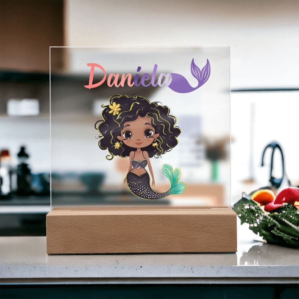 Personalized Mermaid Night light, Mermaid decor, personalized name sign,script name,mermaid room,mermaid gift,mermaid nursery decor, LED
