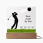 Fathers Day Gift Golf, Best Dad By Par Golf Acrylic Plaque, Personalized Gift For Dad, Golf Gift For Men, Fathers Day Gift For Grandpa