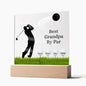 Fathers Day Gift Golf, Best Grandpa By Par Golf Acrylic Plaque, Personalized Gift For Grandfather, Golf Gift For Men, Fathers Day Gift For Grandpa