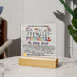 Personalized School Principal Gift from student or class, Custom Teacher Gift Acrylic Plaque, Teacher Appreciation, Teacher retirement gift