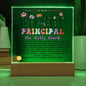 Personalized School Principal Gift from student or class, Custom Teacher Gift Acrylic Plaque, Teacher Appreciation, Teacher retirement gift